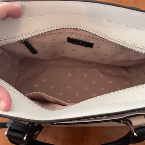 kate spade multicolor brown black white tote bag - Picture 7 of 7